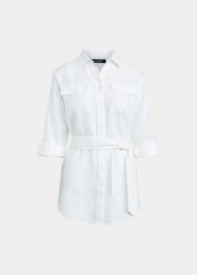 Camisa Ralph Lauren Belted Linen Mulher 62581-ZIJL